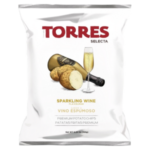 Torres Sparkling Wine Flavoured Crisps 150g premium Spanish gourmet potato crisps available at The Velvet Corner