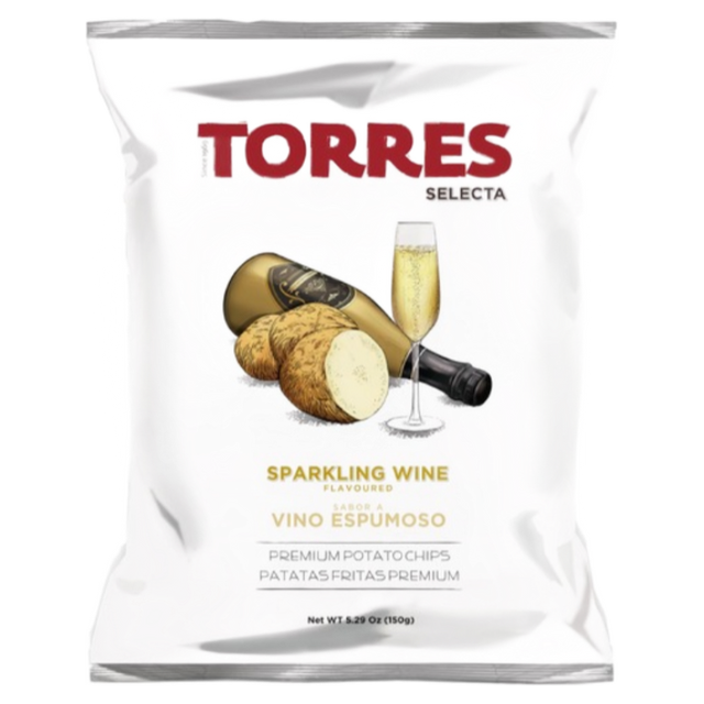 Torres Sparkling Wine Flavoured Crisps 150g premium Spanish gourmet potato crisps available at The Velvet Corner