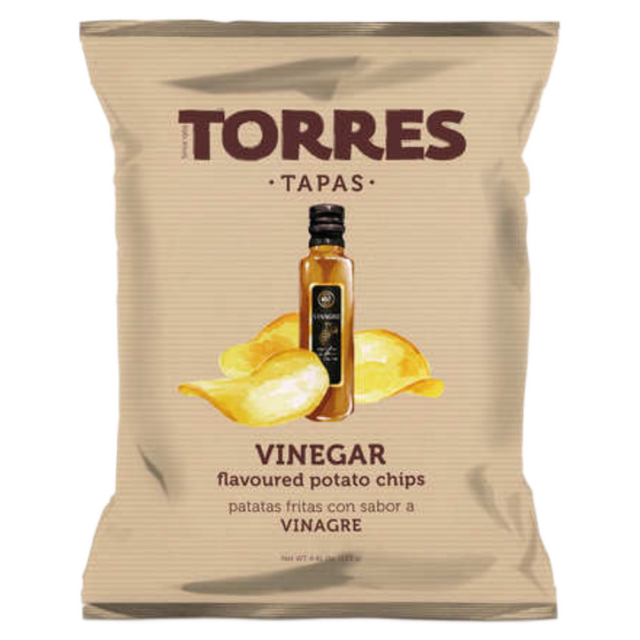 Torres Vinegar Flavoured Potato Chips 125g premium Spanish gourmet crisps available at The Velvet Corner